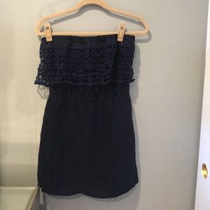 Navy Blue Tube Dress